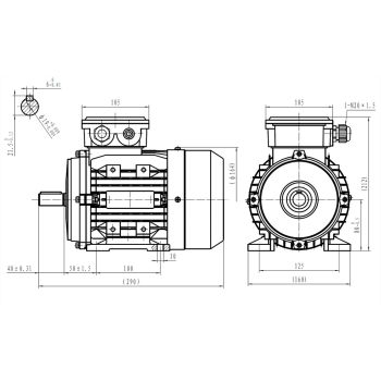 Silnik elektryczny 1,1kW 1400 obr/min. 80B3